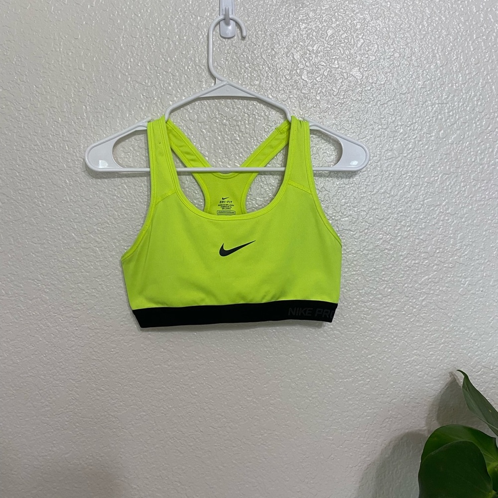 Neon Yellow Sports Bra